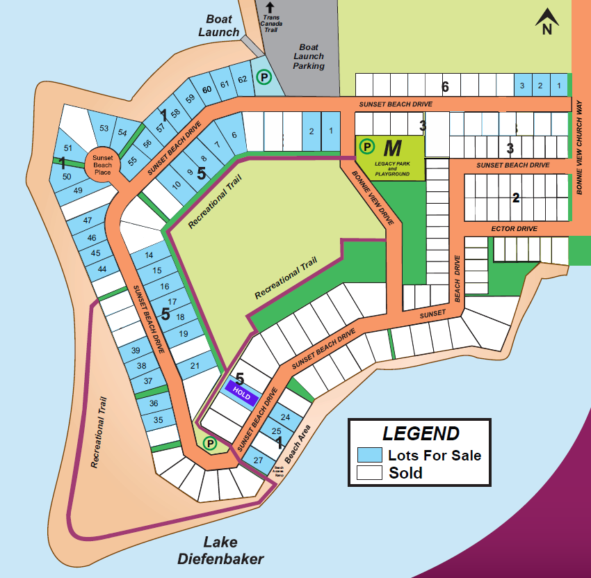 Sunset Beach Lot Map